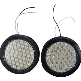 Pack X2 Foco Led Redondo 4 Pulgadas 24 Volt. Camion/remolque