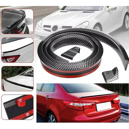 Goma Trasera De Fibra De Carbono Para Autos Camionetas Y Suv