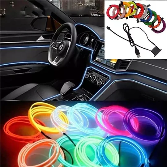 Luz Neon Para Interior De Auto 12v