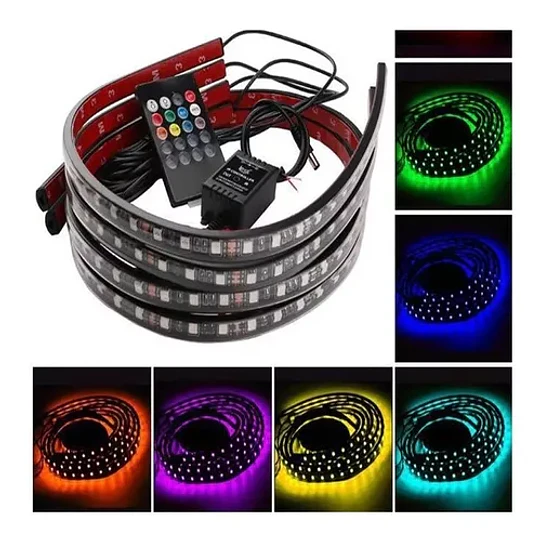 Luces Led Para Auto Tira Led Con Control Y Bluethooth