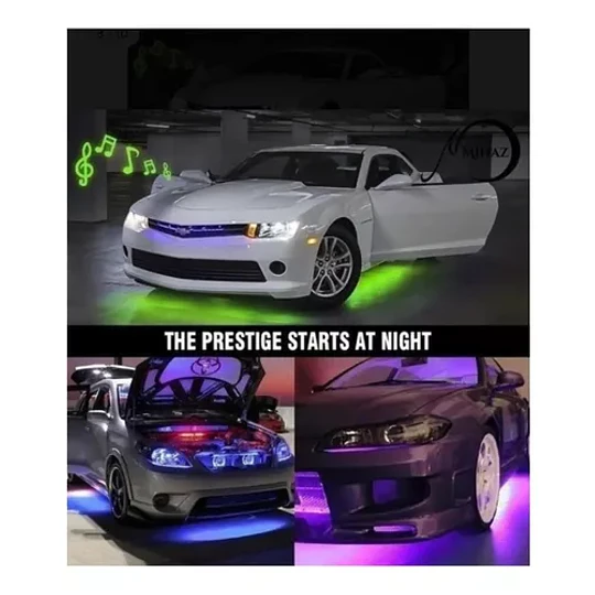 Luces Led Para Auto Tira Led Con Control Y Bluethooth