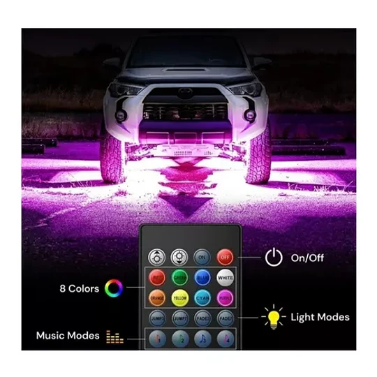 Luces Led Para Auto Tira Led Con Control Y Bluethooth