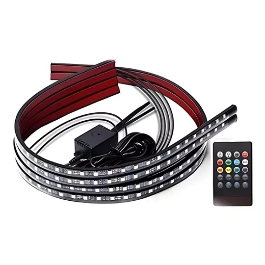 Luces Led Para Auto Tira Led Con Control Y Bluethooth