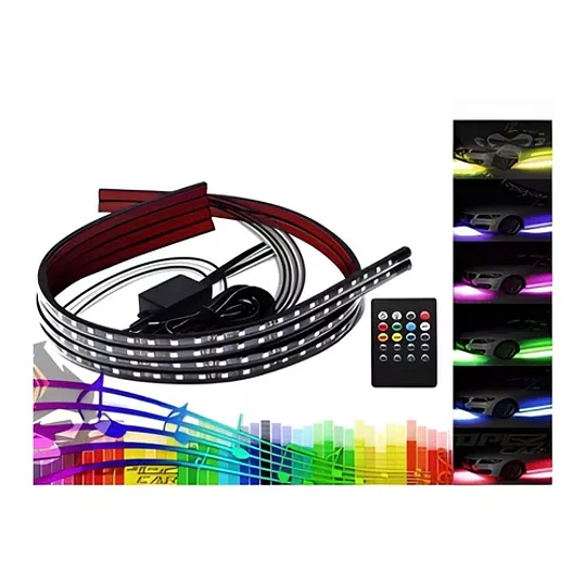 Luces Led Para Auto Tira Led Con Control Y Bluethooth