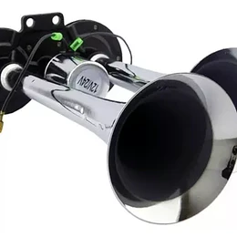 Bocinas De Aire Doble Eléctrica 12v 24v Cromada Trompeta
