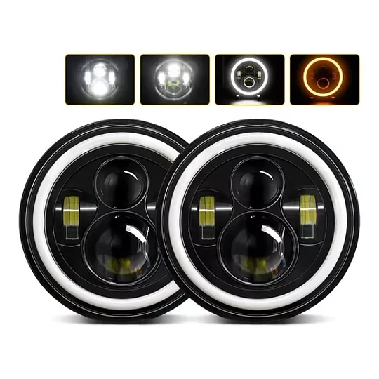 Focos Neblineros Led Delanteros Redondo Ojo Angel Para Moto