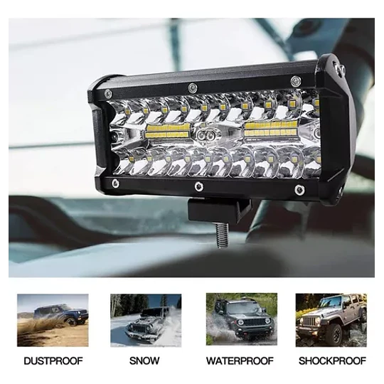Barra Focos Neblineros Led 120w / Auto Moto Camiones Q170