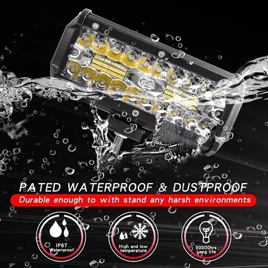Barra Focos Neblineros Led 120w / Auto Moto Camiones Q170