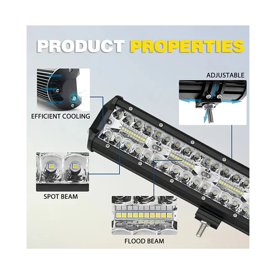 Barra Led 4x4 Neblinero Luz Foco Impermeable Coche Tractor