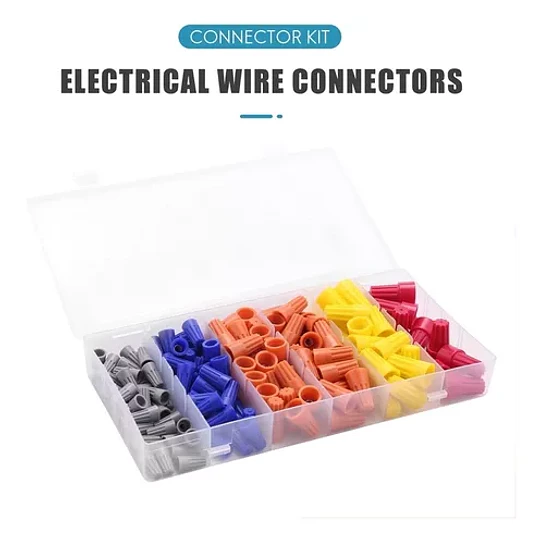 158pcs 6 Colores Conector De Cable Eléctrico Giratorio Torni