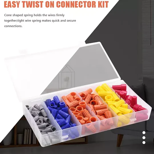 158pcs 6 Colores Conector De Cable Eléctrico Giratorio Torni