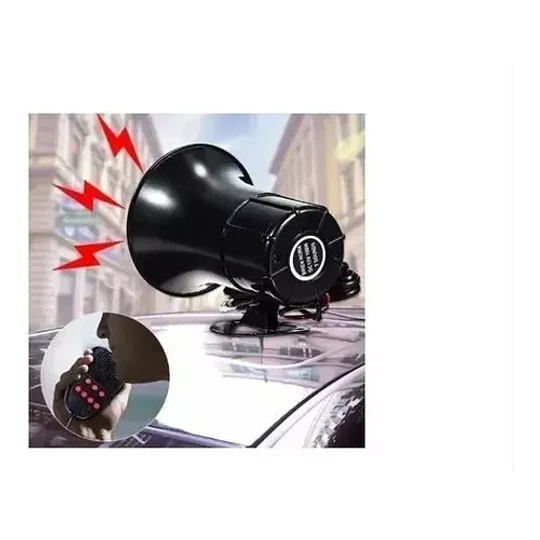 Sirena Bocina Policia Carabinero Megafono 7 Tonos Auto Moto