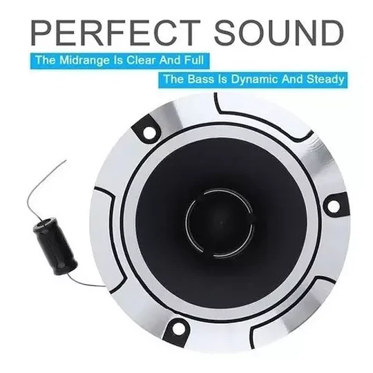 Kit Par Tweeter Optimizador Sonido 150wmax 10cm Aluminio