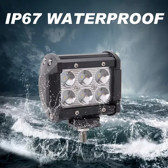 Neblinero 6 Led Auto Camioneta Jeep 18w 4 Pulgada 1800lm