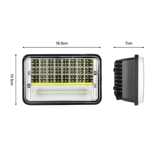 Foco Led Neblinero Rectángular H4 Alta Baja Camion