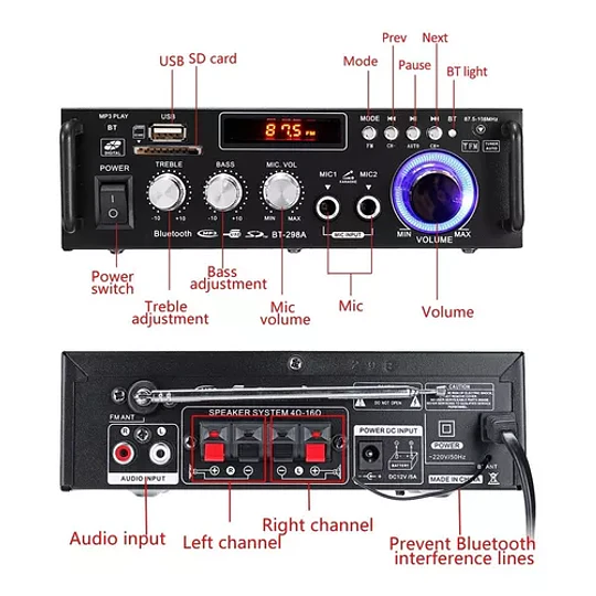 Amplificadores De Coche De 600w Amplificador Bluetooth
