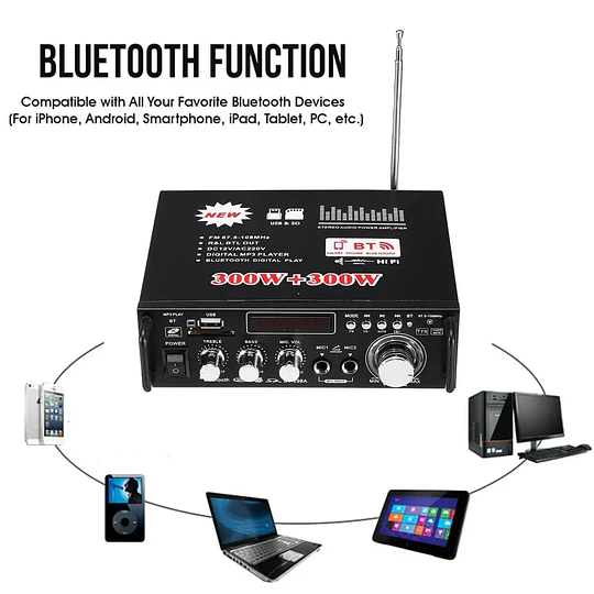 Amplificadores De Coche De 600w Amplificador Bluetooth