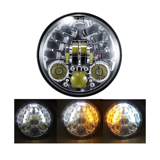 Faro De La Motocicleta Redondo Led Lámpara De Conducción