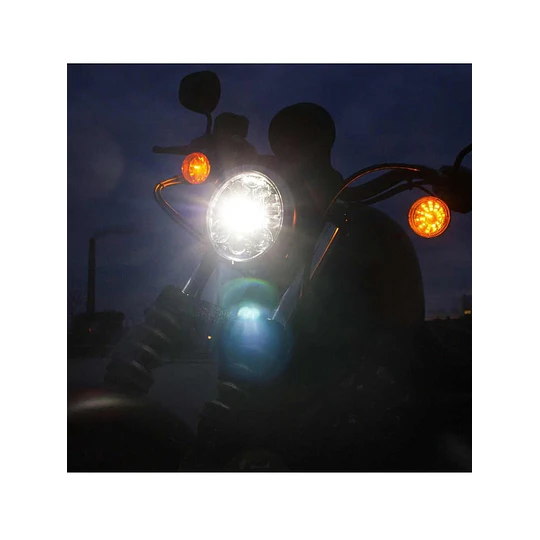 Faro De La Motocicleta Redondo Led Lámpara De Conducción