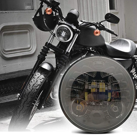 Faro De La Motocicleta Redondo Led Lámpara De Conducción