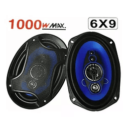 Kit 2 Parlantes Auto 6x9 Ovalados 1000w Coaxial 3 Vías Hifi