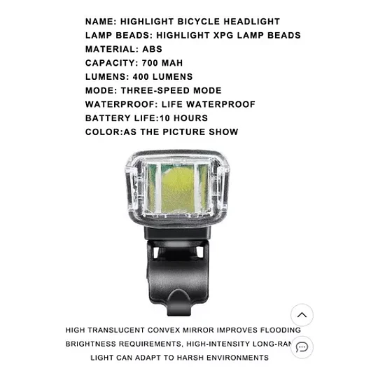 Luz Led Para Bicicletas Usb