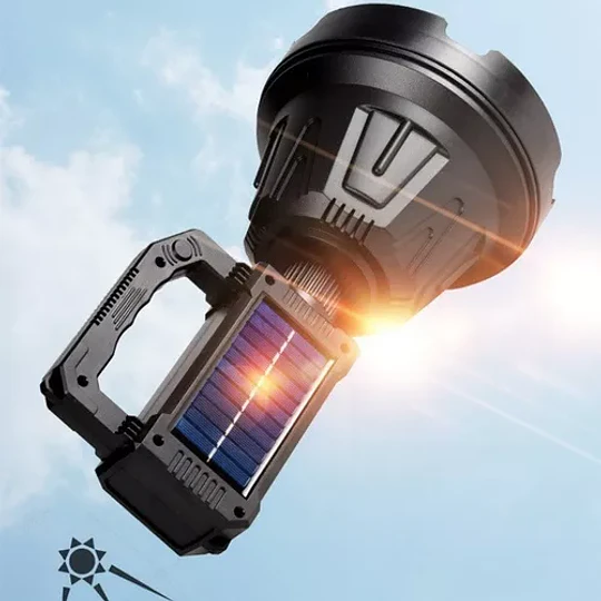 Linterna Led Solar Lentes Colores Led De Emergencia