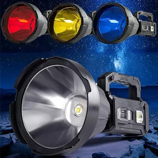 Linterna Led Solar Lentes Colores Led De Emergencia