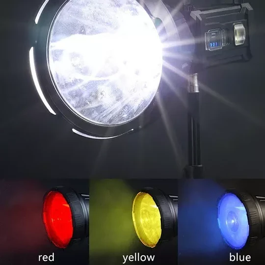 Linterna Led Solar Lentes Colores Led De Emergencia