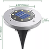 Pack X4 Luz Led Solar Con Estaca Exterior Jardin