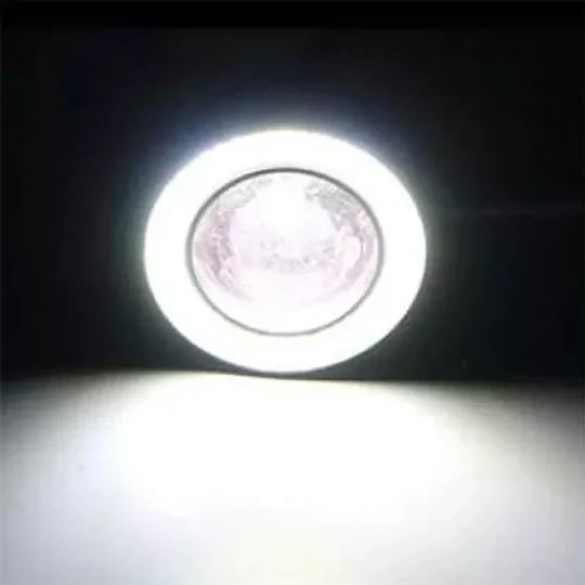 Par Focos Neblineros Led Ojos De Ángel 89mm Blanco + Blanco