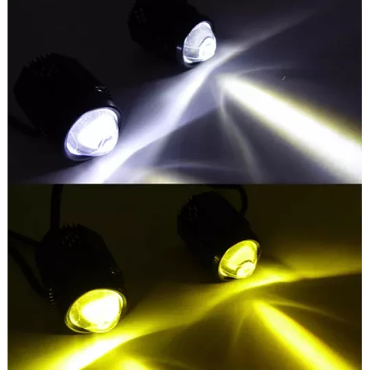 Neblinero Led Para Moto, Duo Color Ambar-blanco.