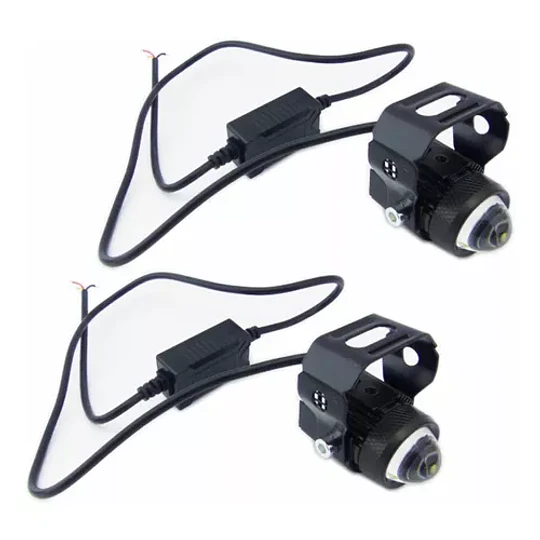Neblinero Led Para Moto, Duo Color Ambar-blanco.