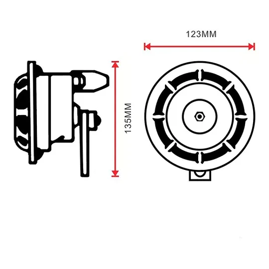 Kit De Bocina De Aire Eléctrica Compacta De Tono Intenso
