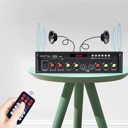 Kinter Amplificador Karaoke Para Hogar Y Autos