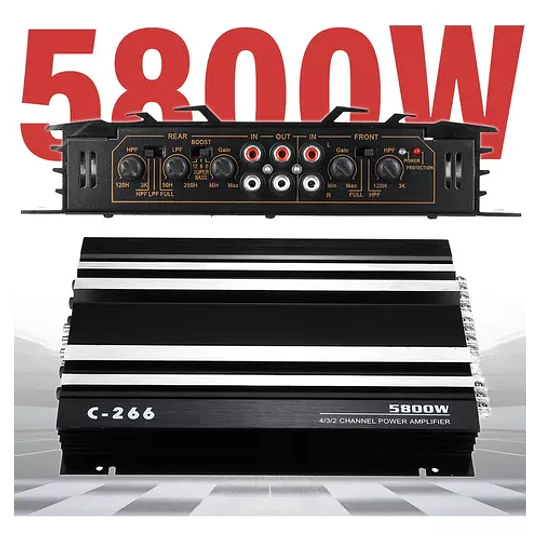 Amplificador De Sonido De 5800w, 4 Canales, 12v Para Auto