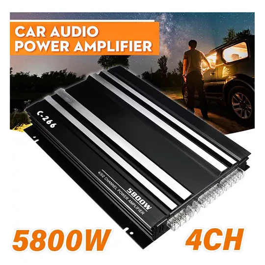 Amplificador De Sonido De 5800w, 4 Canales, 12v Para Auto