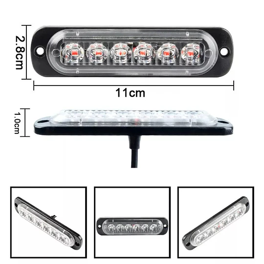 X4 Lucesestroboscopica 6 Led