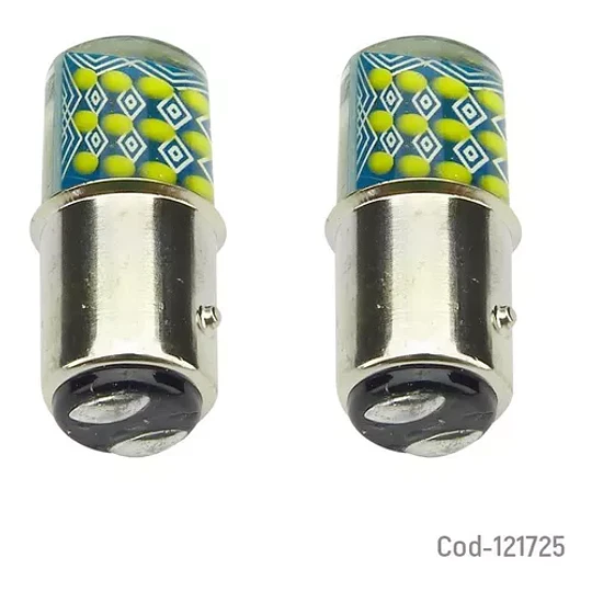 Luz X 24 Led Cob Luz Blanca, 2 Contactos, 12 Volt, El Par.