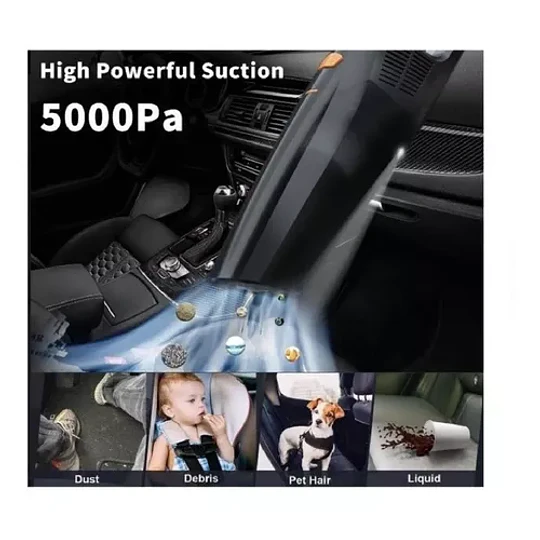Aspiradora Para Auto 12v, Filtro Lavable Potente Con Luz Led