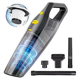 Aspiradora Para Auto 12v, Filtro Lavable Potente Con Luz Led
