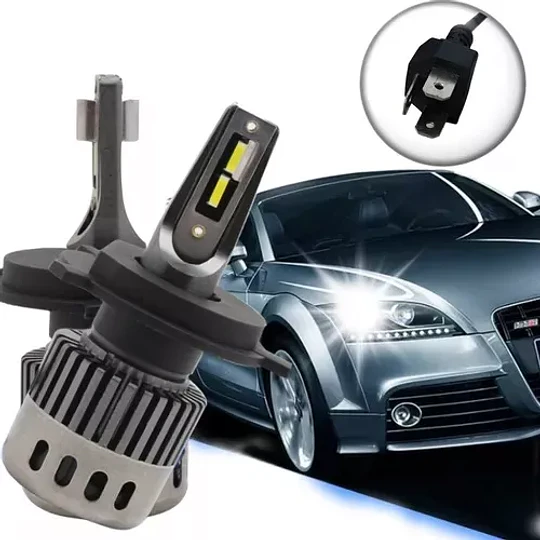 X2 Ampolleta Mini Turbo Led F10 Potente 3000lm Conector H4