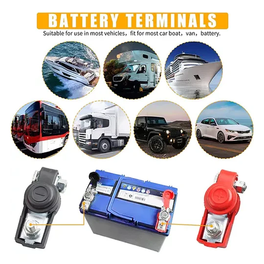 Terminales Bornes Para Batería Auto 12/24v Positivo/negativo