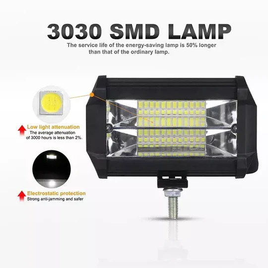 Foco Neblinero Led 72w Blanco Expansion Auto Moto