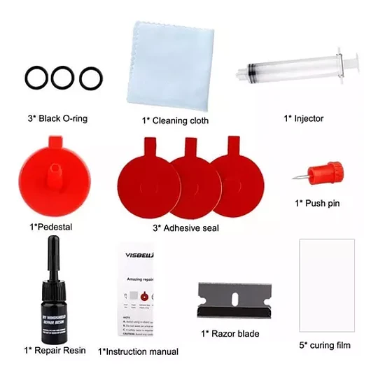Kit Reparación Piquete Trizaduras Parabrisa Auto