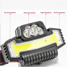 Linterna Frontal Led Brillante Luz Camping Lampara De Cabeza