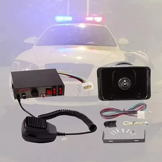 Bocina Policial 200wt Sirena Carabinero 9 Tonos Megáfono