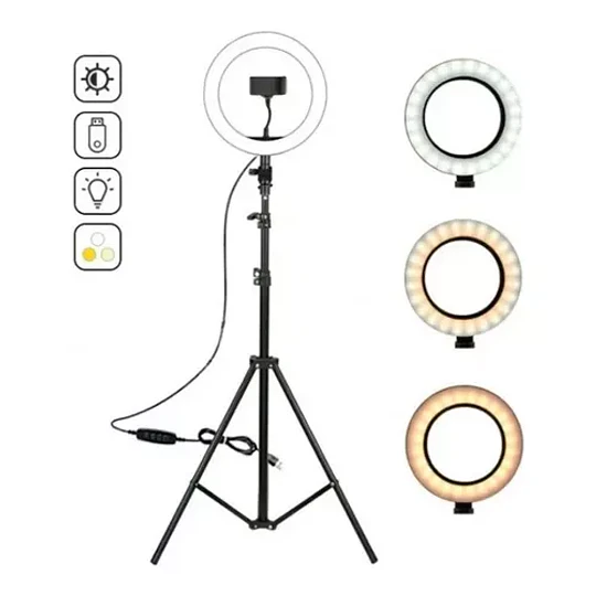 Aro De Luz 26 Cm Fotografia Iluminacion + Tripode 180 Cm