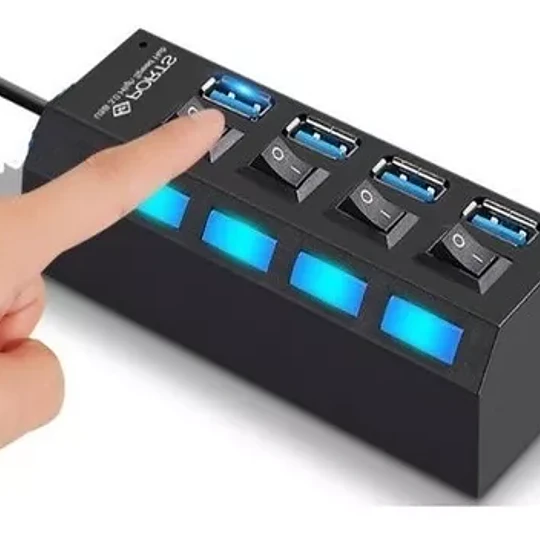 Multipuerto Hub 4 Usb Extension 4 Puertos Extensor Botones