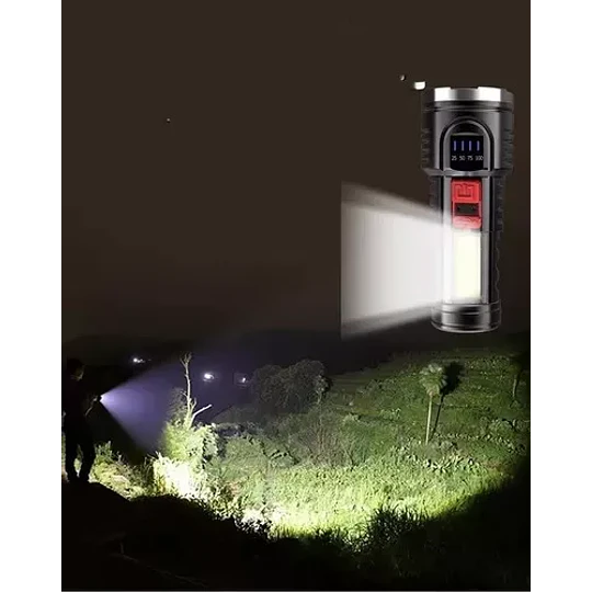 Linterna Led Recagable Usb Largo Alcance